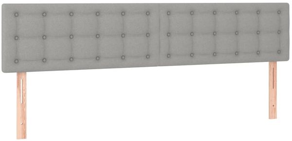 vidaXL Boxspringbett mit Matratze Hellgrau 180x200 cm Stoff, Härtegrad: H2 [3140393] Bild 6
