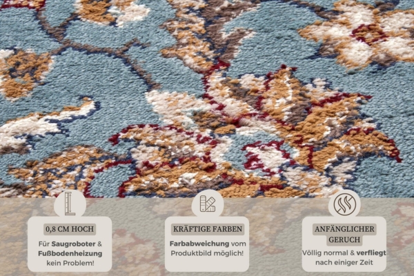 HANSE Home Teppich Reni, rechteckig, Höhe: 8 mm, Läufer, Orientalisch, Kurzflor, Wohnzimmer, Schlafzimmer, Esszimmer Bild 2