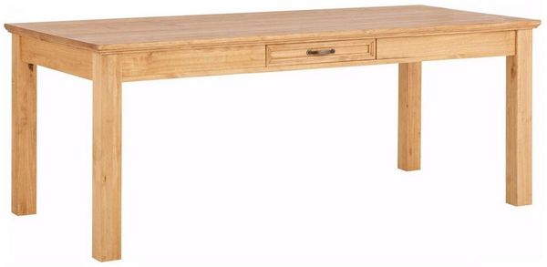 OTTO home Esstisch Selma, mit Schublade, aus massivem Kiefernholz, Breite 140 oder 180 cm