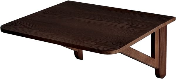 Ragaba Wandklapptisch, MDF furniert & Beine aus Eschen-Massivholz, 60x100 cm, Nussbaumbeize