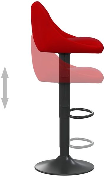 vidaXL Barhocker 2 Stk. Weinrot Samt [335355] Bild 7