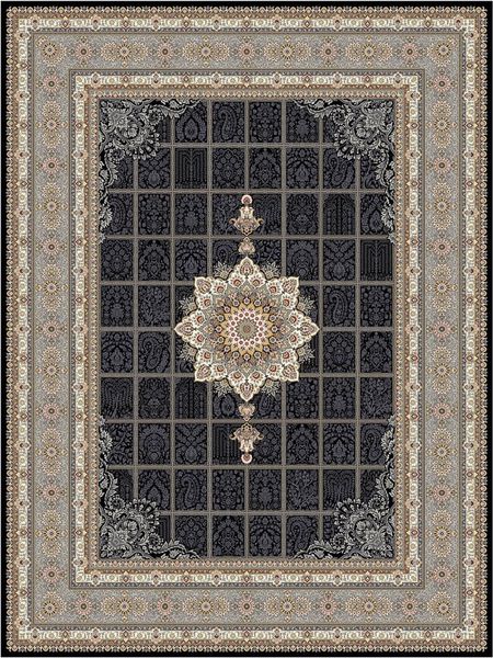 Orientalischer Webteppich - Eastern Elegance 150 x 100 cm - dunkelblau
