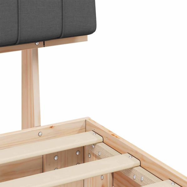 vidaXL Bettgestell mit gepolstertem Kopfteil Dunkelgrau 80 x 200 cm 877520 Bild 8