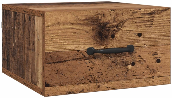 vidaXL Nachttisch mit Schubladen Altholz 35 x 35 x 20 cm Holzwerkstoff 893632