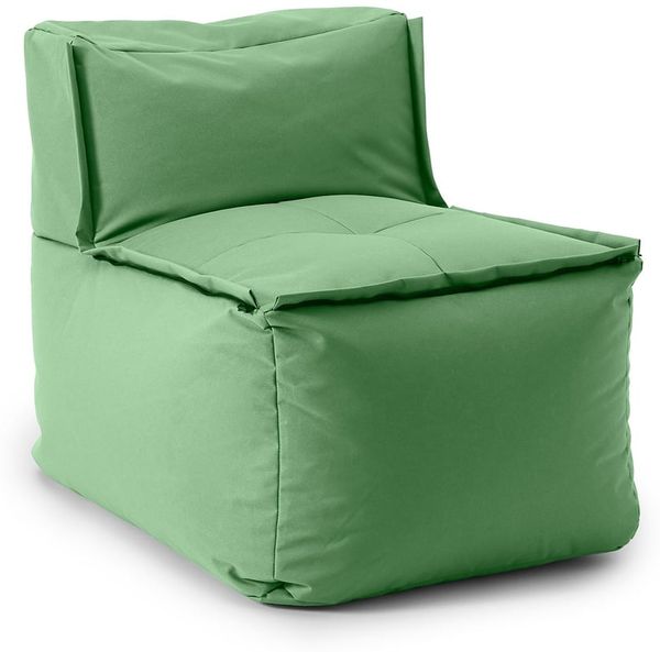 Lumaland Sitzsack-Lounge Modular Mittelteil | Waschbare & Wasserfeste Sitzmöbel für Innenräume & Garten | Indoor & Outdoor Sitz-Garnitur | Einfach erweiterbar | 54x81x70cm [Pastellgrün]
