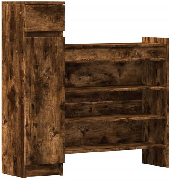 vidaXL Schuhschrank Räuchereiche 100,5x28x100 cm Holzwerkstoff 840426 Bild 2