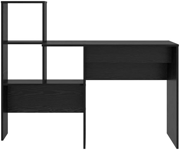 vidaXL Schreibtisch Schwarz Eichen-Optik 131,5 x 50 x 106,5 cm 869299 Bild 5