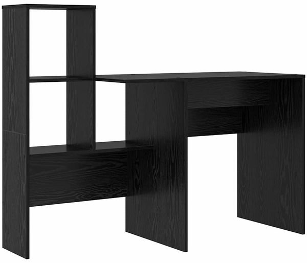 vidaXL Schreibtisch Schwarz Eichen-Optik 131,5 x 50 x 106,5 cm 869299 Bild 2