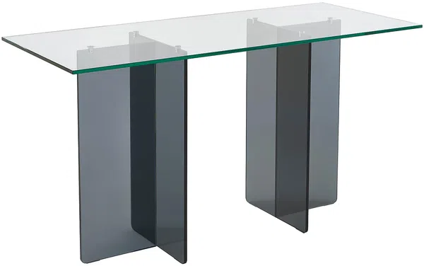 Vente-unique - BYLENA Büromöbel Glas Transparent - B 60 cm x H 75 cm x L 140 cm Bild 2