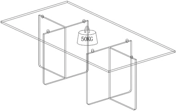 Vente-unique - BYLENA Büromöbel Glas Transparent - B 60 cm x H 75 cm x L 140 cm Bild 6
