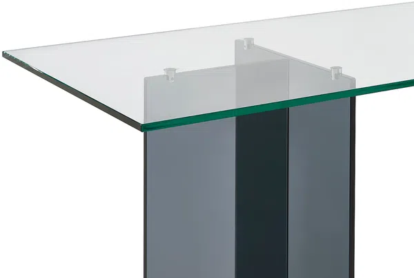 Vente-unique - BYLENA Büromöbel Glas Transparent - B 60 cm x H 75 cm x L 140 cm Bild 5