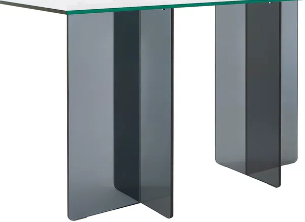 Vente-unique - BYLENA Büromöbel Glas Transparent - B 60 cm x H 75 cm x L 140 cm Bild 4