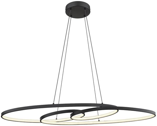 LED Pendelleuchte, schwarz, CCT, H 120 cm