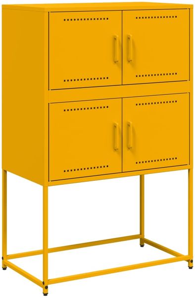 Sideboard, Kommode Senfgelb 68,5x38,5x107 cm Stahl j2849p