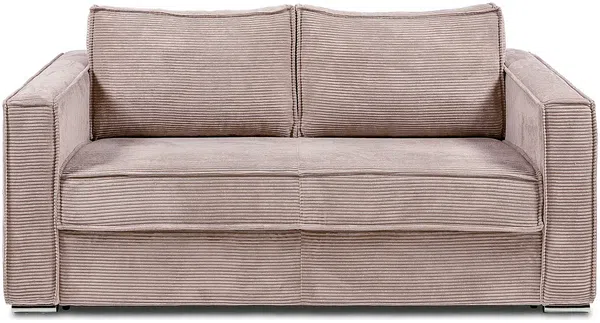 Vente-unique - LORETO Sofa SamtStoff Puderrosa - B 223 cm95 cm x H 90 cm x L 195 cm