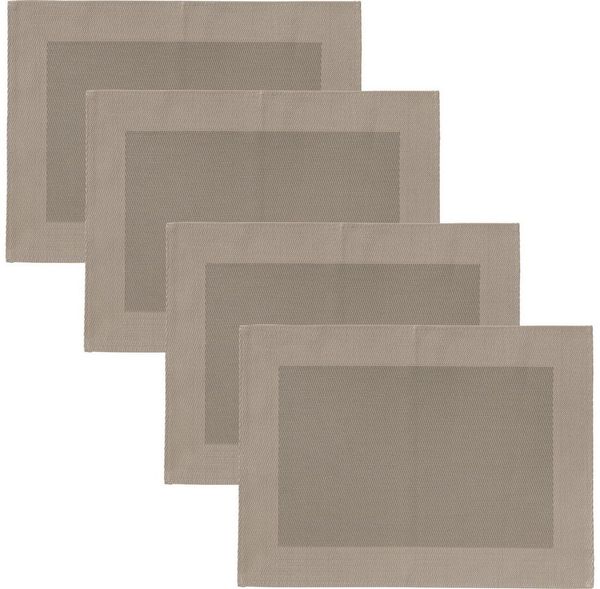 Erwin Müller Platzset Tischset "Lissabon" 4er-Pack, abwaschbar Uni