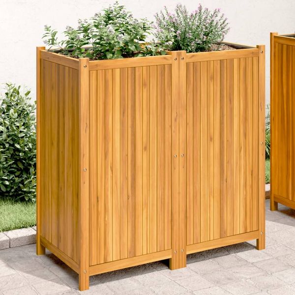 vidaXL Pflanzkübel mit Einlage 100x50x100 cm Massivholz Akazie 366448
