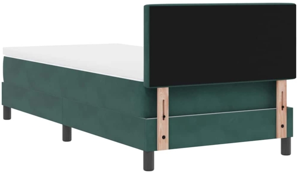vidaXL Boxspringbett mit Matratze Dunkelgrün 90 x 200 cm Stoff 3339083 Bild 8