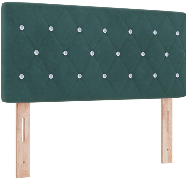 vidaXL Boxspringbett mit Matratze Dunkelgrün 90 x 200 cm Stoff 3339083 Bild 5