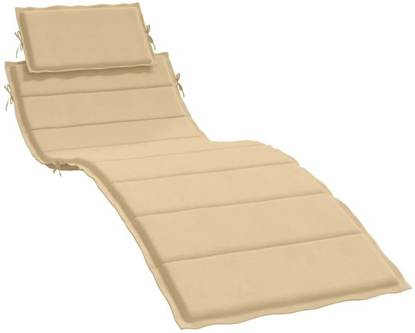 vidaXL Sonnenliegen-Auflage, Melange Beige, 3 x 186 x 58 cm Bild 2