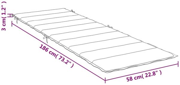 vidaXL Sonnenliegen-Auflage, Melange Beige, 3 x 186 x 58 cm Bild 10