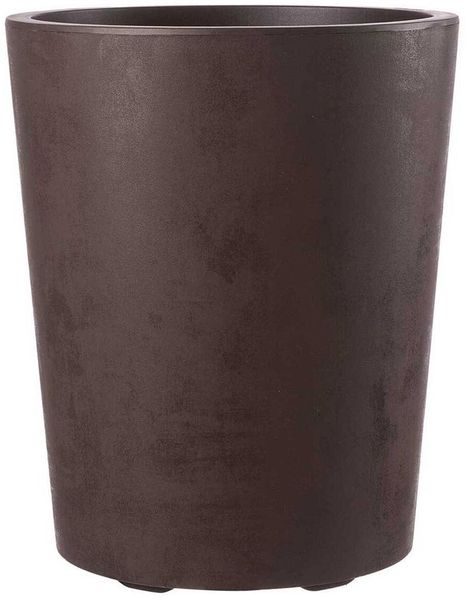 Runder Pflanzkübel Millennium 48 Liter in Braun mit Tolle Naturstein Optik
