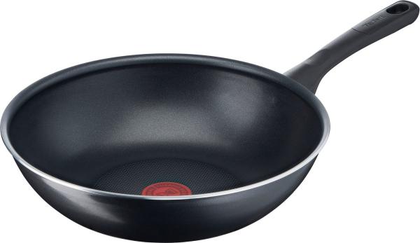 Tefal 'Day by Day' Wok mit Temperaturanzeiger, Aluminium schwarz, Ø 28 cm