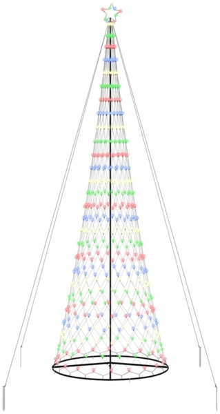 vidaXL LED-Weihnachtsbaum Mehrfarbig 160 x 160 x 500 cm Metall 42018798