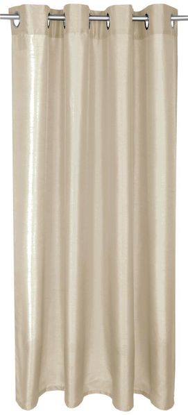 Blickdichte Gardine Alessia, in vielen Größen Farben 140x145 cm taupe hell