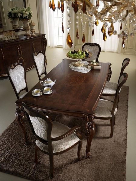 JVmoebel Esszimmerstuhl Klassische 1 Stuhl Designer Italienische Esszimmer Möbel Holz Garnitur, Made in Europa