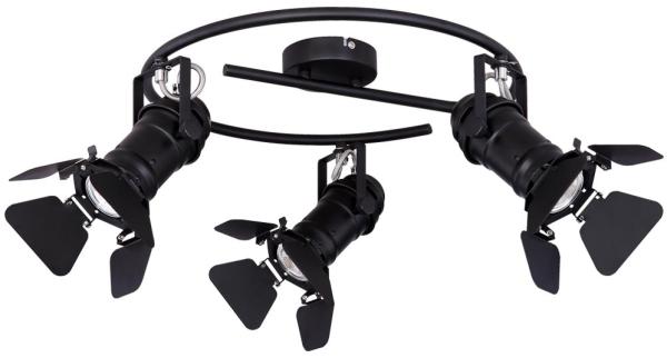 Deckenleuchte, Spots verstellbar, schwarz, 40 cm