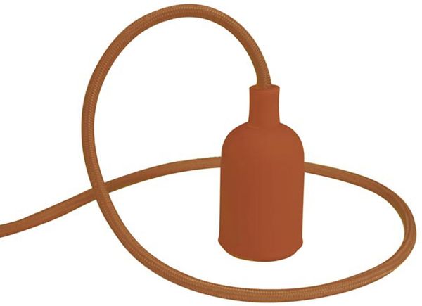 Universal Schnurpendel Textil braun mit E27 Filament LED, Ø 8,5cm Bild 4