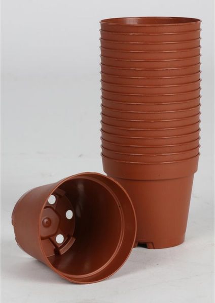 24x BURI Anzuchttöpfe 10er 5,5cm Rund Terracotta Pflanzschalen Aussaattopf Zieh
