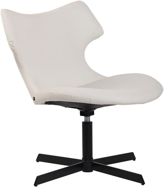 CLP Lounger Welland Kunstleder mit Metallgestell und Rückenlehne,weiß