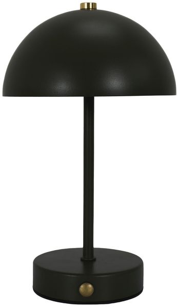 HOME DECO FACTORY, LA0113, wiederaufladbare Tischlampe im modernen Design, weiches und warmes Licht, ideal für Wohnzimmer oder Büro, Größe H26 cm, schwarze Farbe