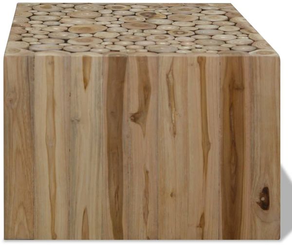 Couchtisch, Sofatisch Teakholz 50x50x35 cm