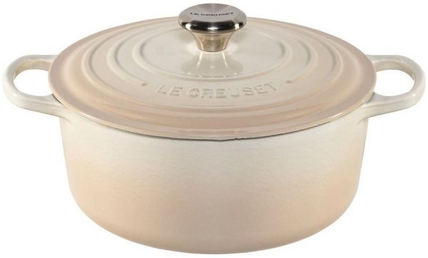 Le Creuset Signature Gusseisen-Bräter mit Deckel, Für alle Herdarten und Induktion geeignet, Rund, Meringue, 26,0 cm, 5.3 Bild 2