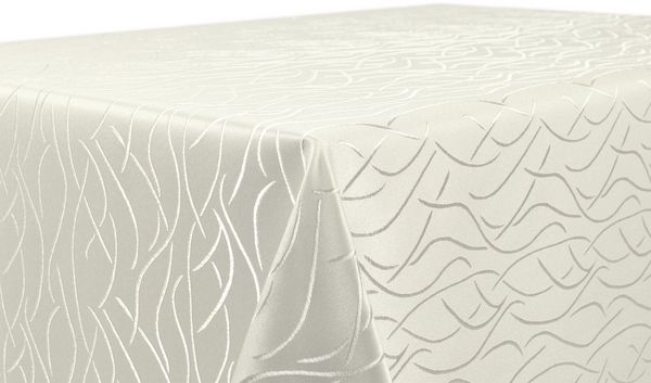 Beautex Tischdecke Damast Jacquard bügelfrei pflegeleicht Streifenmuster Tischwäsche (1-tlg), Mercerisiert, Hochwertiger Jacquard, Formstabil