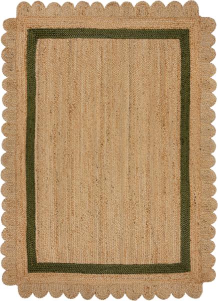 KADIMA DESIGN Teppich Handarbeit Jute Teppich Grace, 100% Nachhaltig, Rechteckig, Höhe: 7 mm, Poldichte: 3000 g/qm, Pflegeleicht, Küchenteppich, Kurzflor