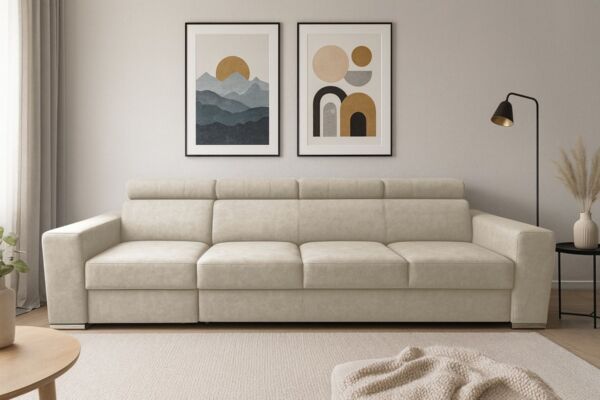 Deine Möbel 24 Sofa Couch 3-Sitzer / 4-Sitzer ELMO, mit Schlaffunktion