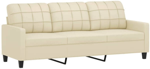 vidaXL 3-Sitzer-Sofa Creme 180 cm Kunstleder 359123