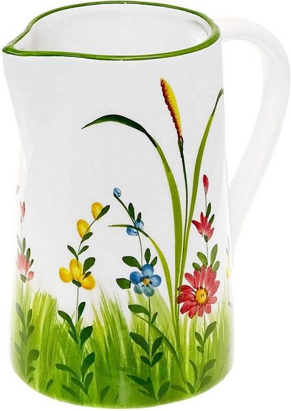Lashuma Wasserkrug Blumenwiese, (1-tlg, ca. 19 cm (1,5 l), Großer Keramik Teekrug aus Italien