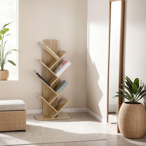 IDIMEX Bücherregal JULES, Design Regal freistehend mit 7 Ablagen Sonoma Eiche