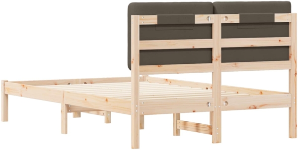 vidaXL Bettgestell mit gepolstertem Kopfteil Taupe 120 x 200 cm 877912 Bild 6