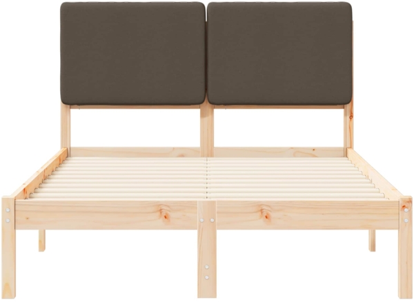 vidaXL Bettgestell mit gepolstertem Kopfteil Taupe 120 x 200 cm 877912 Bild 4