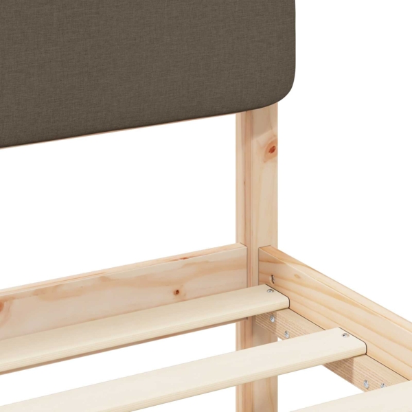 vidaXL Bettgestell mit gepolstertem Kopfteil Taupe 120 x 200 cm 877912 Bild 7