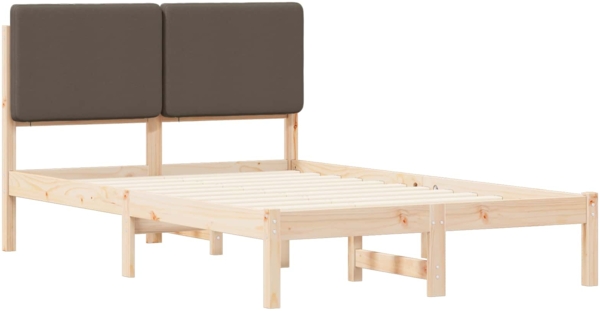 vidaXL Bettgestell mit gepolstertem Kopfteil Taupe 120 x 200 cm 877912 Bild 3