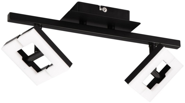 LED Wand- & Deckenstrahler in Schwarz / Weiß, Spots geteilt, Breite 36cm