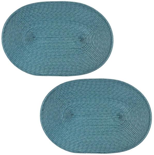 Haus und Deko Platzset Platzset 2er Set oval ca. 45x30 cm Platzdeckchen Tischset geflochtene, (2-St)