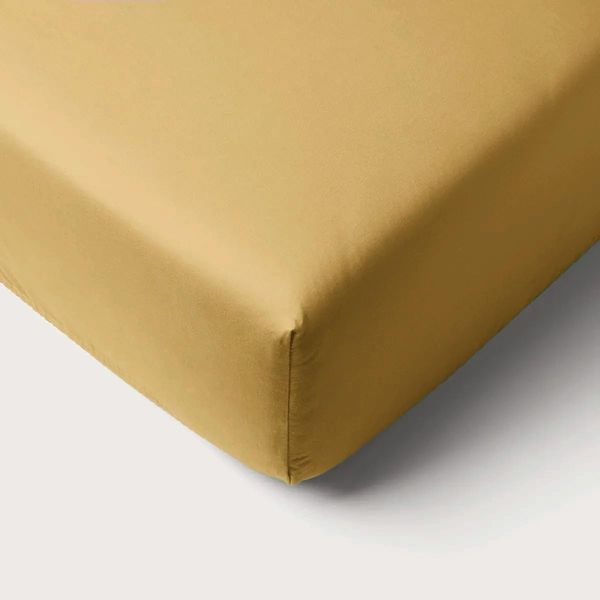 Mon P DODO Spannbettlaken Jersey Senf, 60x120 cm, Babybett, Gelb
